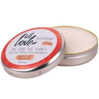We Love The Planet Natuurlijke Deodorant in blikje Sweet and Soft Vegan